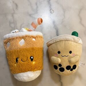 Squishable Bubble Tea Plush Toys Bundle in Brown